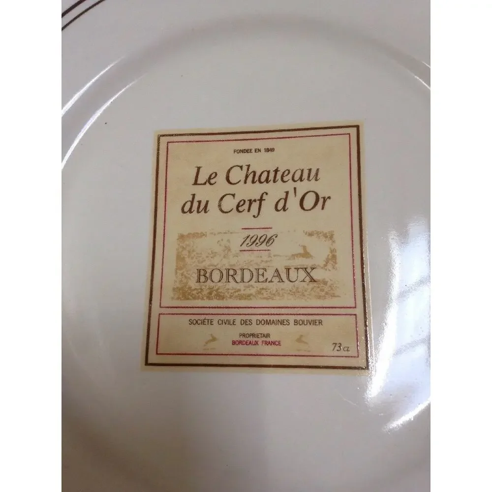 4 Restoration Hardware 2003 French Wine Label Cheese Dessert Salad Plates 8